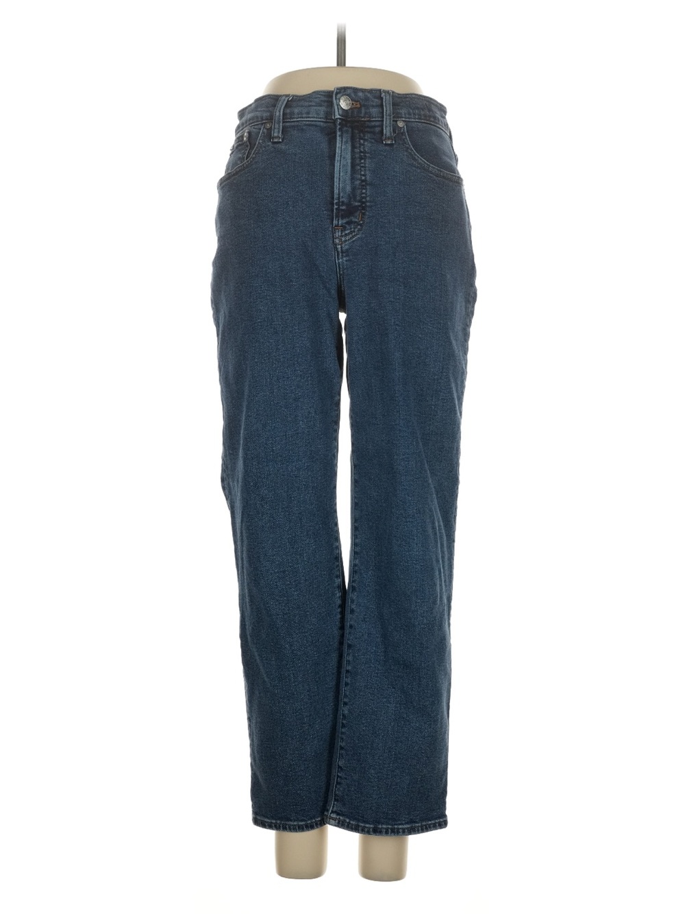 Madewell High-Rise Straight Leg Jeans - Dark Blue